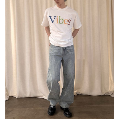 【Vibes】マルチカラーロゴ　Tシャツ　N1505