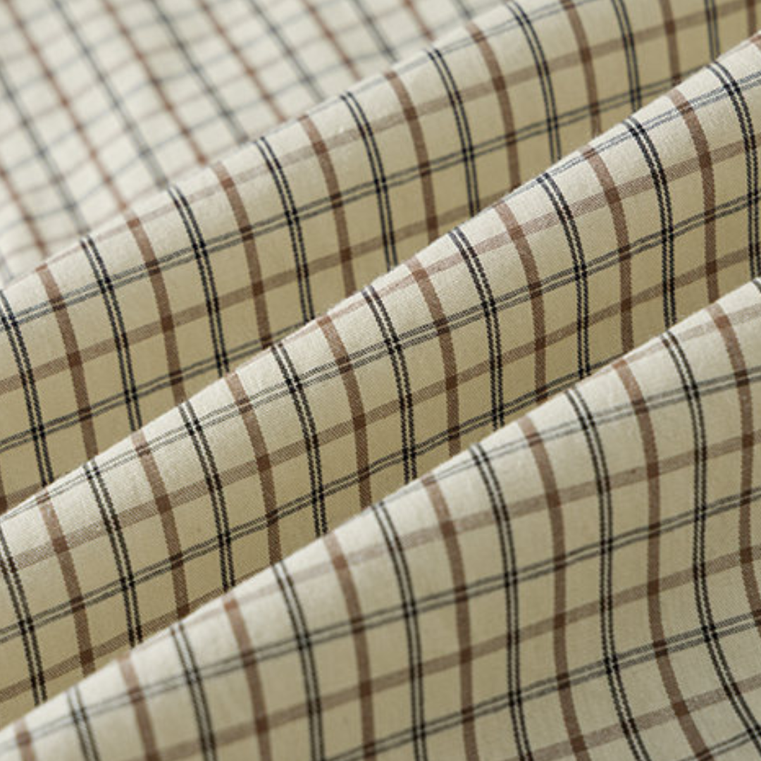 ダブルフラップ　ドローコードヘム　チェックシャツ　N1247