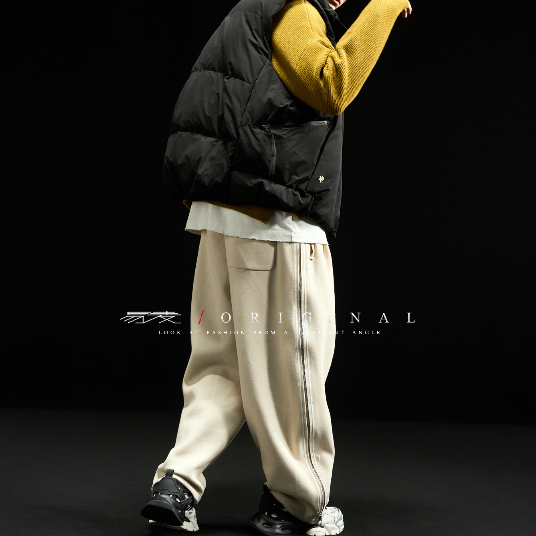 【Y.M.ORIGINAL】ホワイトダックダウン　ZIPスタンドカラー　ベスト　N871