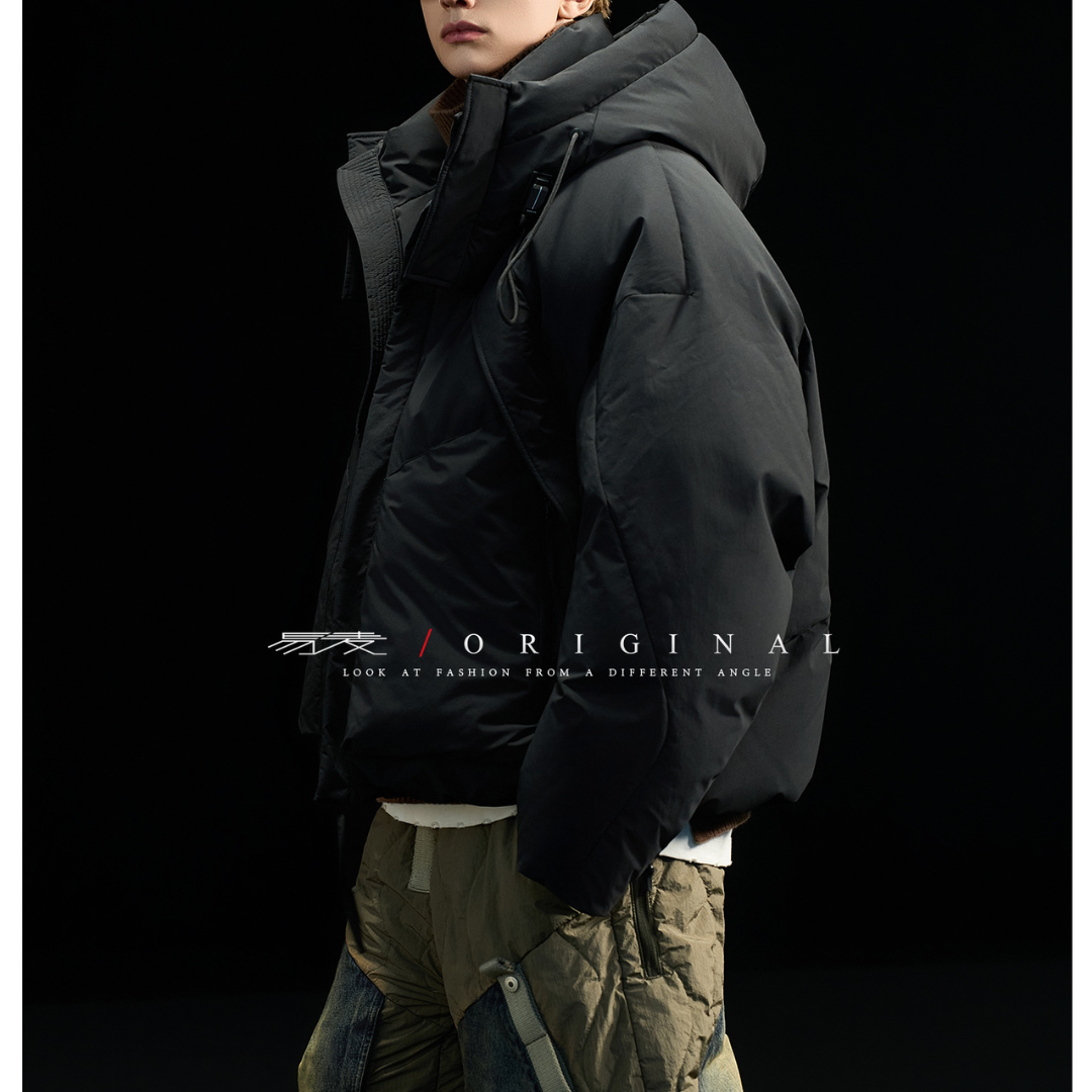 【Y.M.ORIGINAL】ホワイトダックダウン　ボリューム　フードジャケット　N855