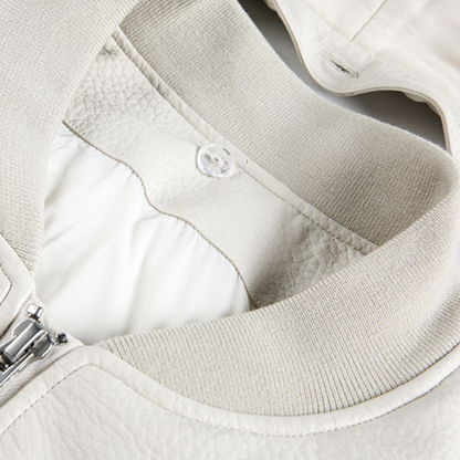 Faux layered wool polo collar knit N748