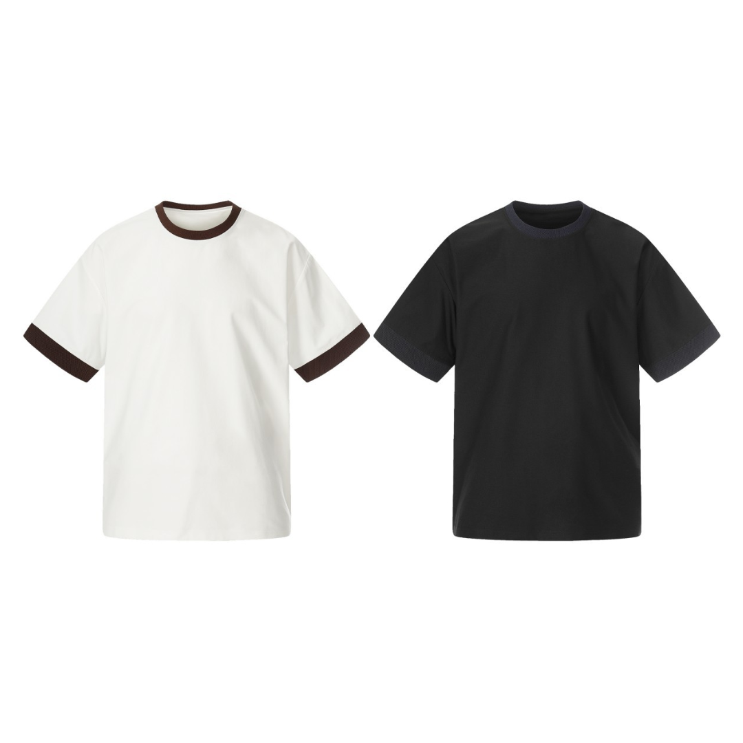 バイカラー　リブ　Tシャツ　N1599