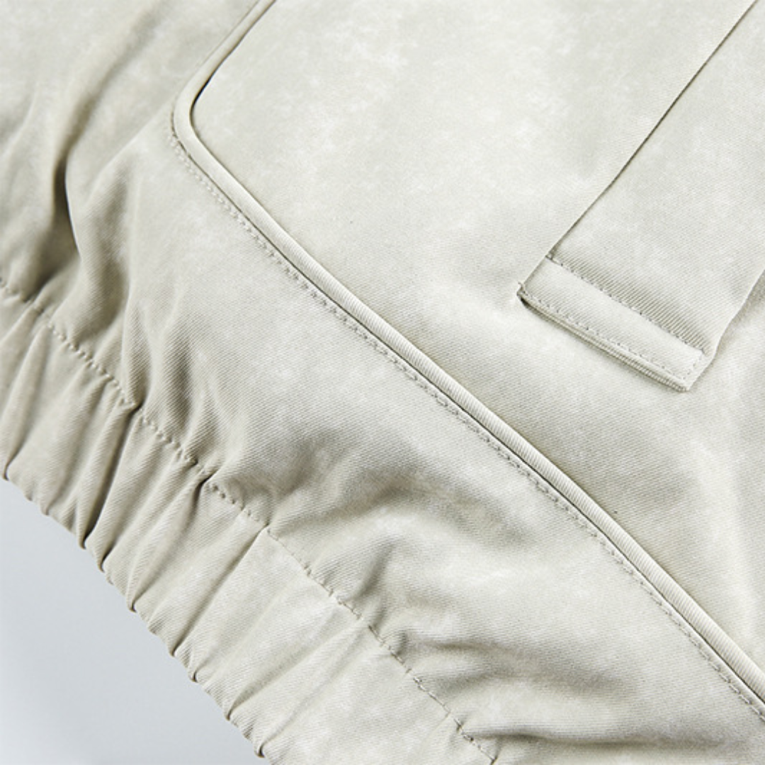 Faux layered wool polo collar knit N748