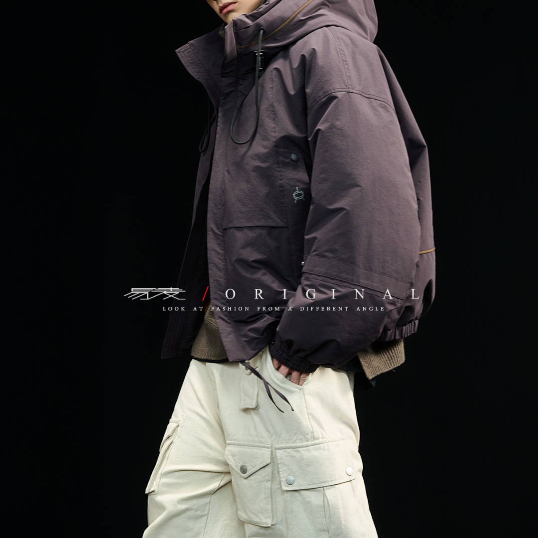 [YMORIGINAL] White Duck Down High Neck Hooded Jacket N854