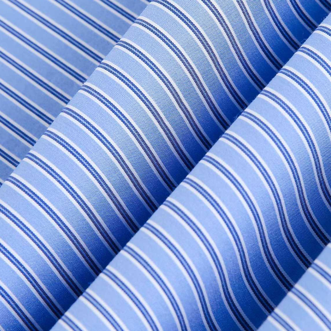 ストレッチ　コットンナイロン　ストライプ　シャツ　N1248