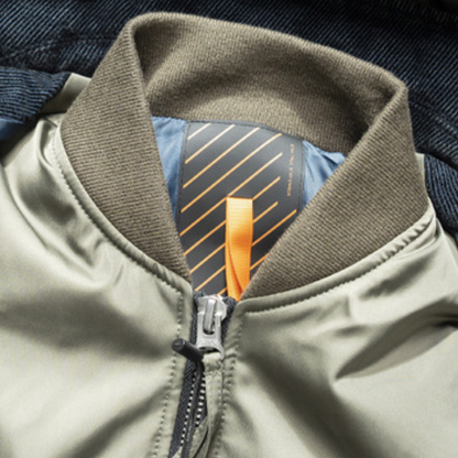 [YMORIGINAL] White Duck Down Layered Denim Jacket N840