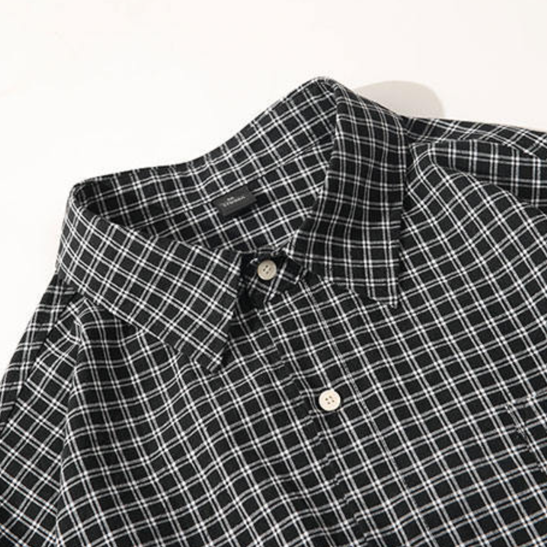 ポイントロゴ　グラフチェック　シャツ　N1251