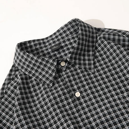 ポイントロゴ　グラフチェック　シャツ　N1251