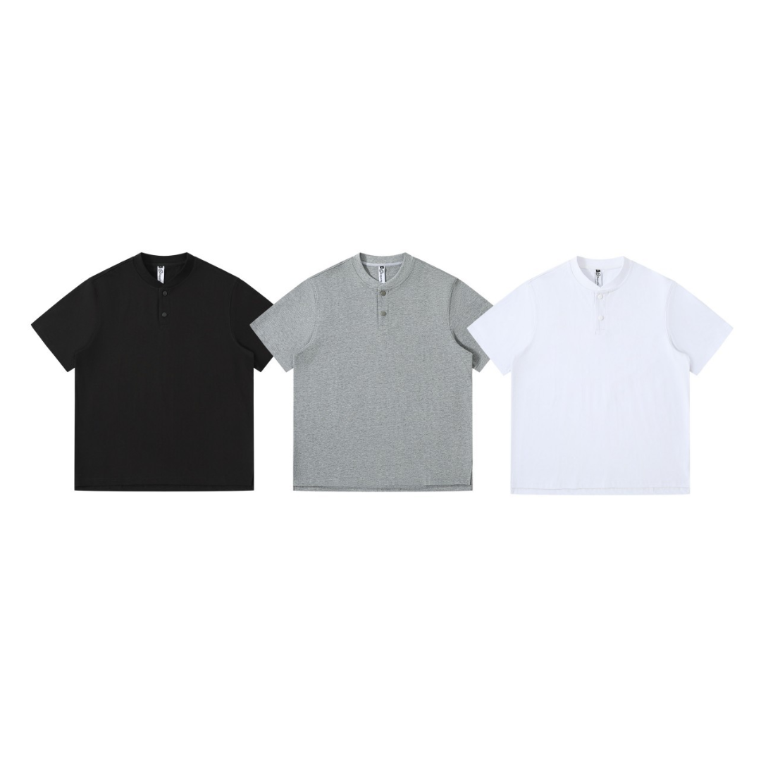 ヘビーウェイト　ヘンリーネック　Tシャツ　N1615