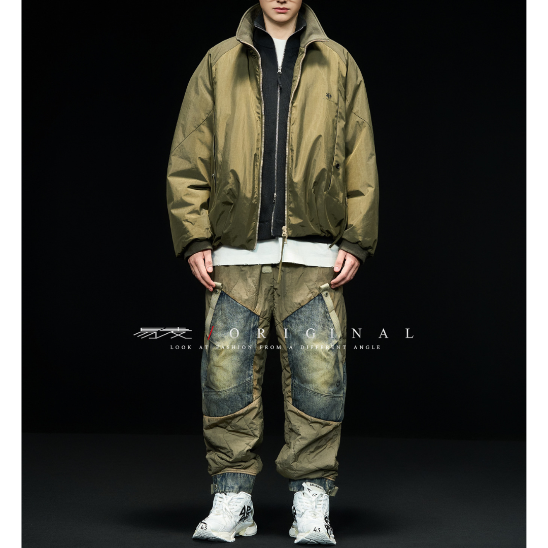 [YMORIGINAL] White Duck Down Stand Collar Jacket N841