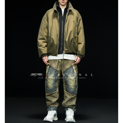 [YMORIGINAL] White Duck Down Stand Collar Jacket N841