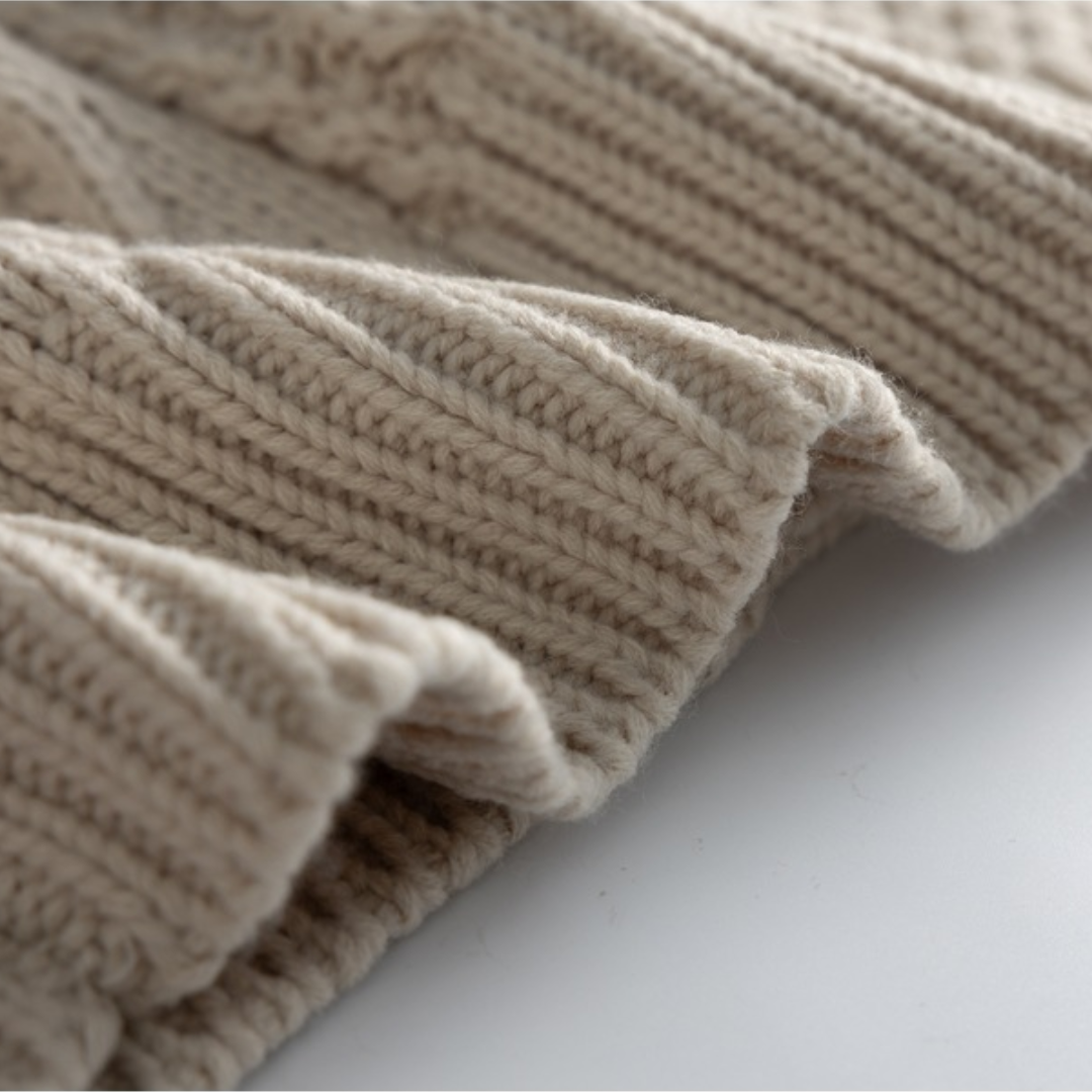 クレイジー ケーブルニット クルーネック カーディガン　N942