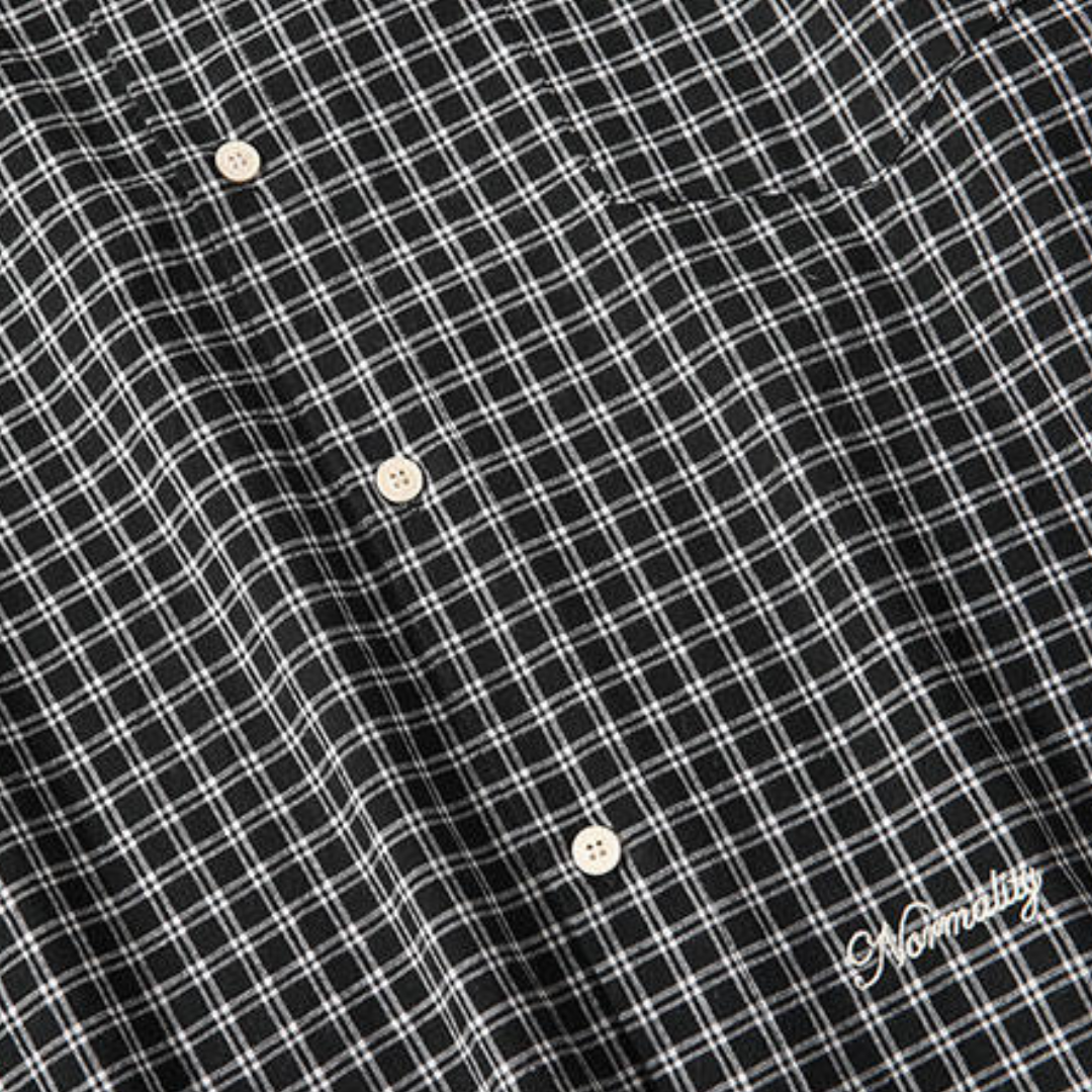 ポイントロゴ　グラフチェック　シャツ　N1251