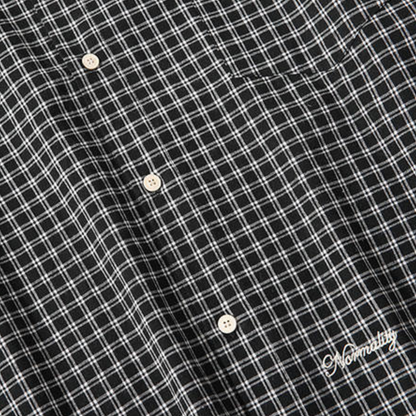 ポイントロゴ　グラフチェック　シャツ　N1251