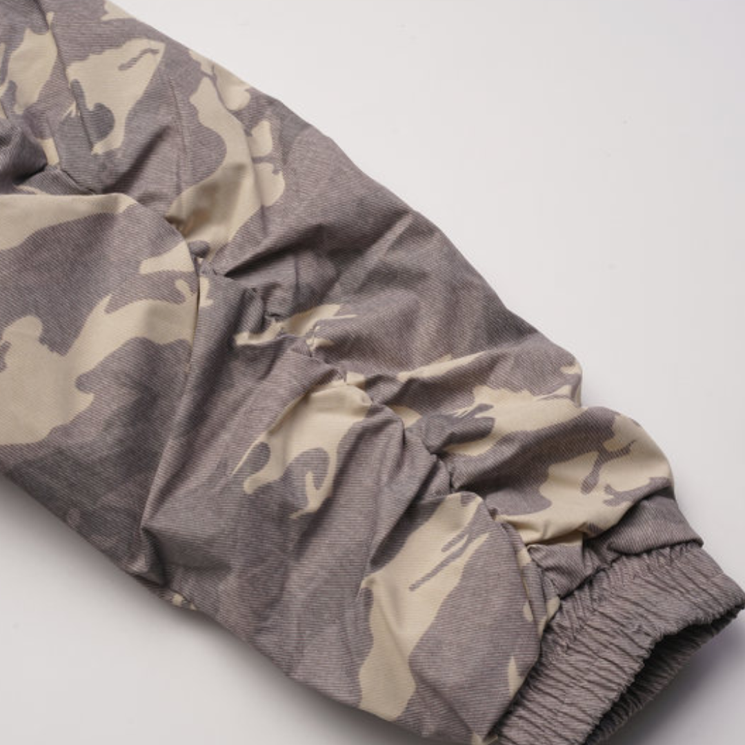 カモフラージュ　ファーフード　ジャケット　N943