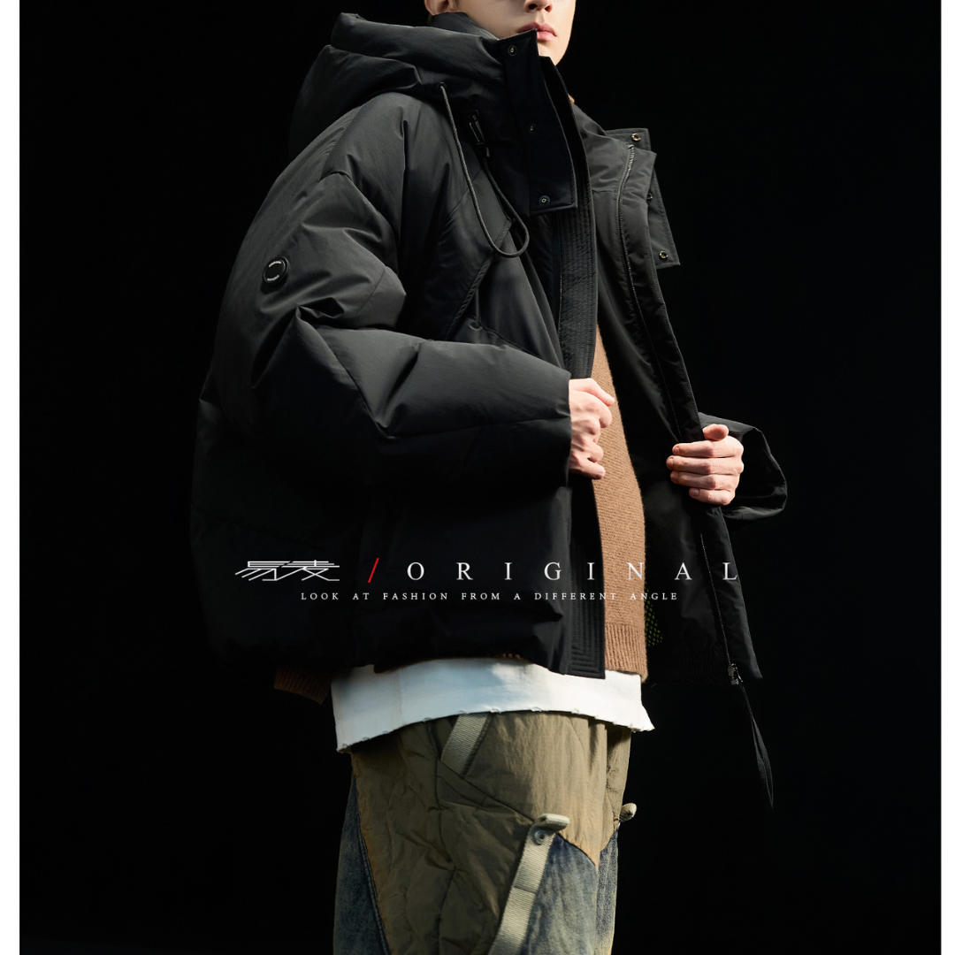 【Y.M.ORIGINAL】ホワイトダックダウン　ボリューム　フードジャケット　N855