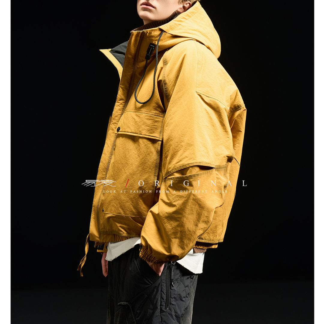 [YMORIGINAL] Arm slit, big pocket, short down jacket N858