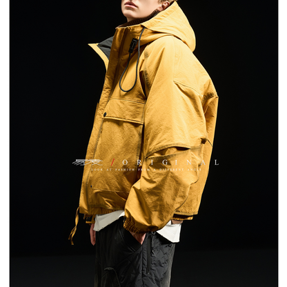 [YMORIGINAL] Arm slit, big pocket, short down jacket N858