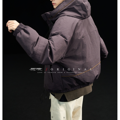 [YMORIGINAL] White Duck Down High Neck Hooded Jacket N854
