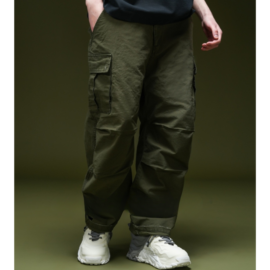 【Y.M.ORIGINAL】コットンポリエステル　マルチタック　カーゴパンツ　N972