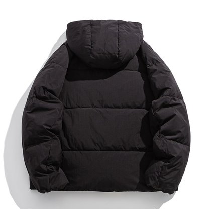 White Down Raglan Sleeve Hooded Jacket N1024