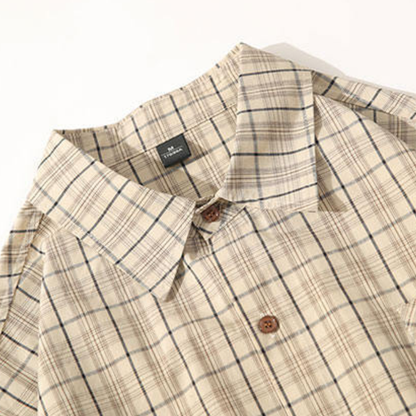 ダブルポケット　レトロチェック　シャツ　N1252