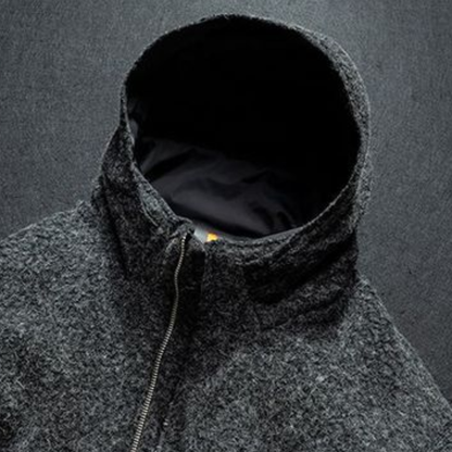 【Y.M.ORIGINAL】ホワイトグースダウン　ツイード　フードジャケット　N845