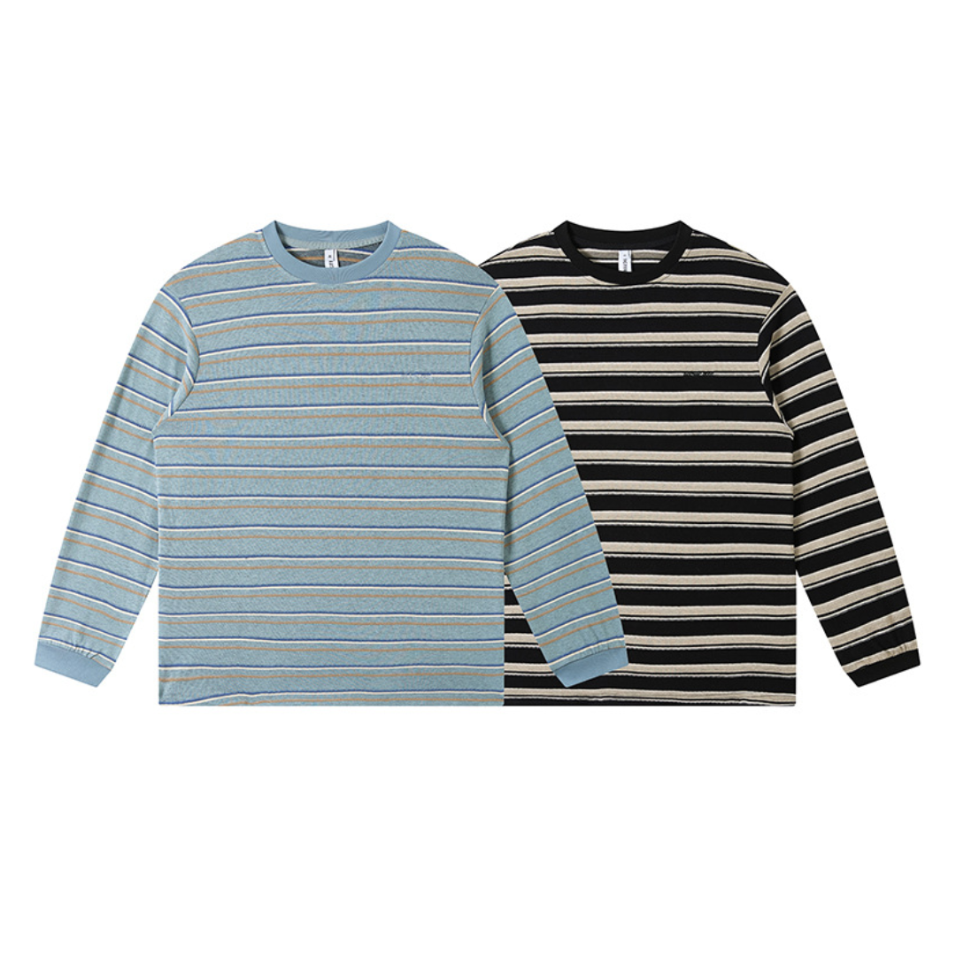 コットンポリ　マルチボーダー　長袖Tシャツ　N1683