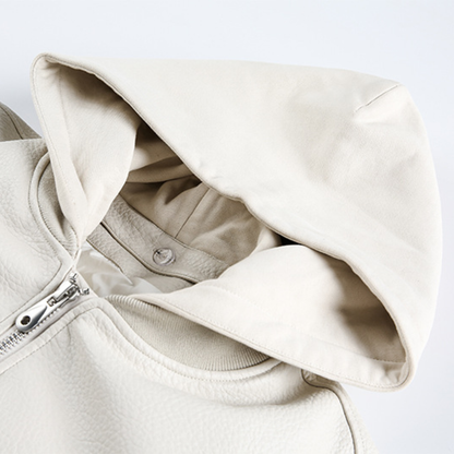 Faux layered wool polo collar knit N748