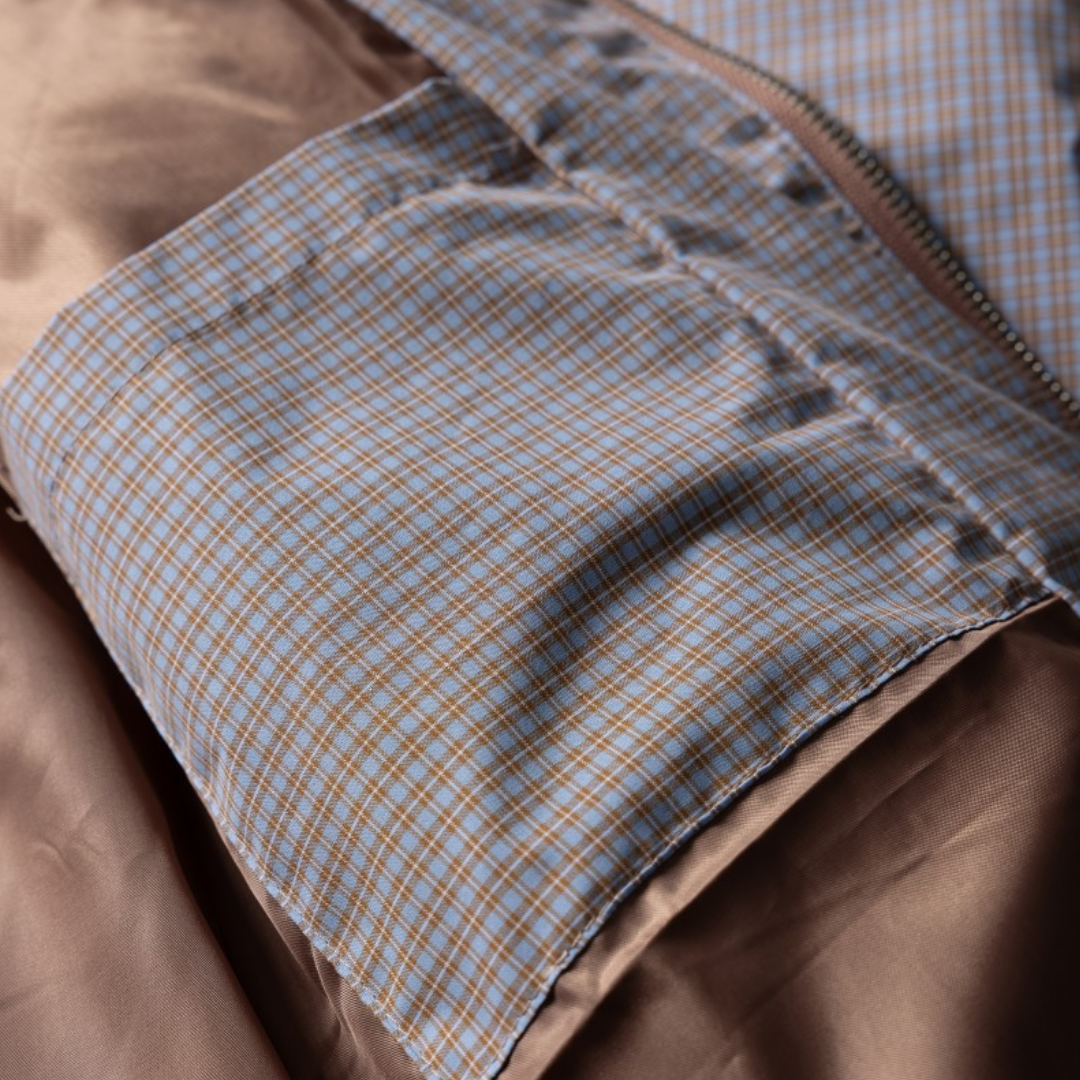 マイクロチェック　パデットジャケット　N970