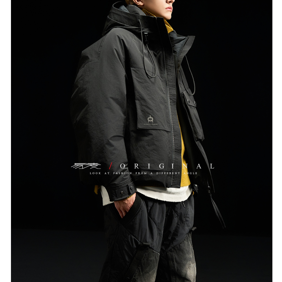 [YMORIGINAL] White Duck Down Big Pocket Hooded Jacket N849