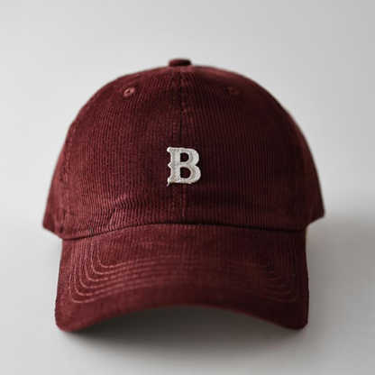 【B】ポイントロゴ　コーデュロイキャップ　N597