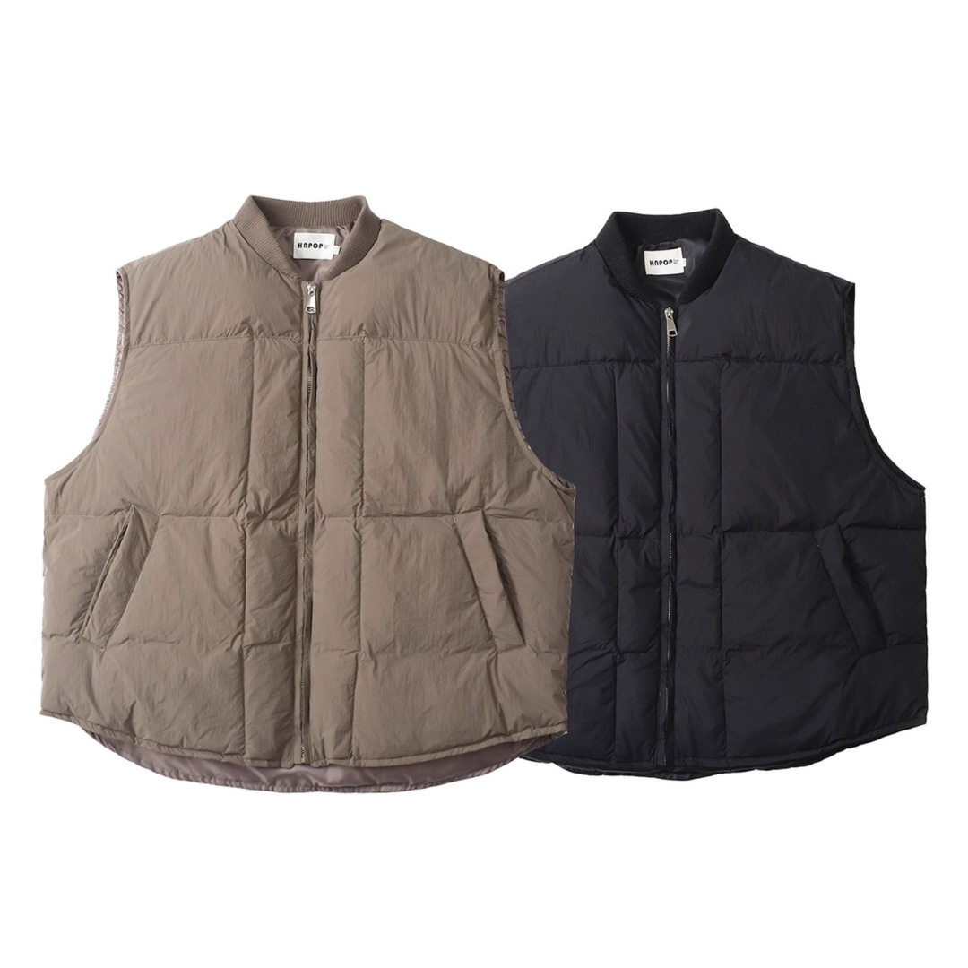 ホワイトダックダウン　リブカラーベスト　N960