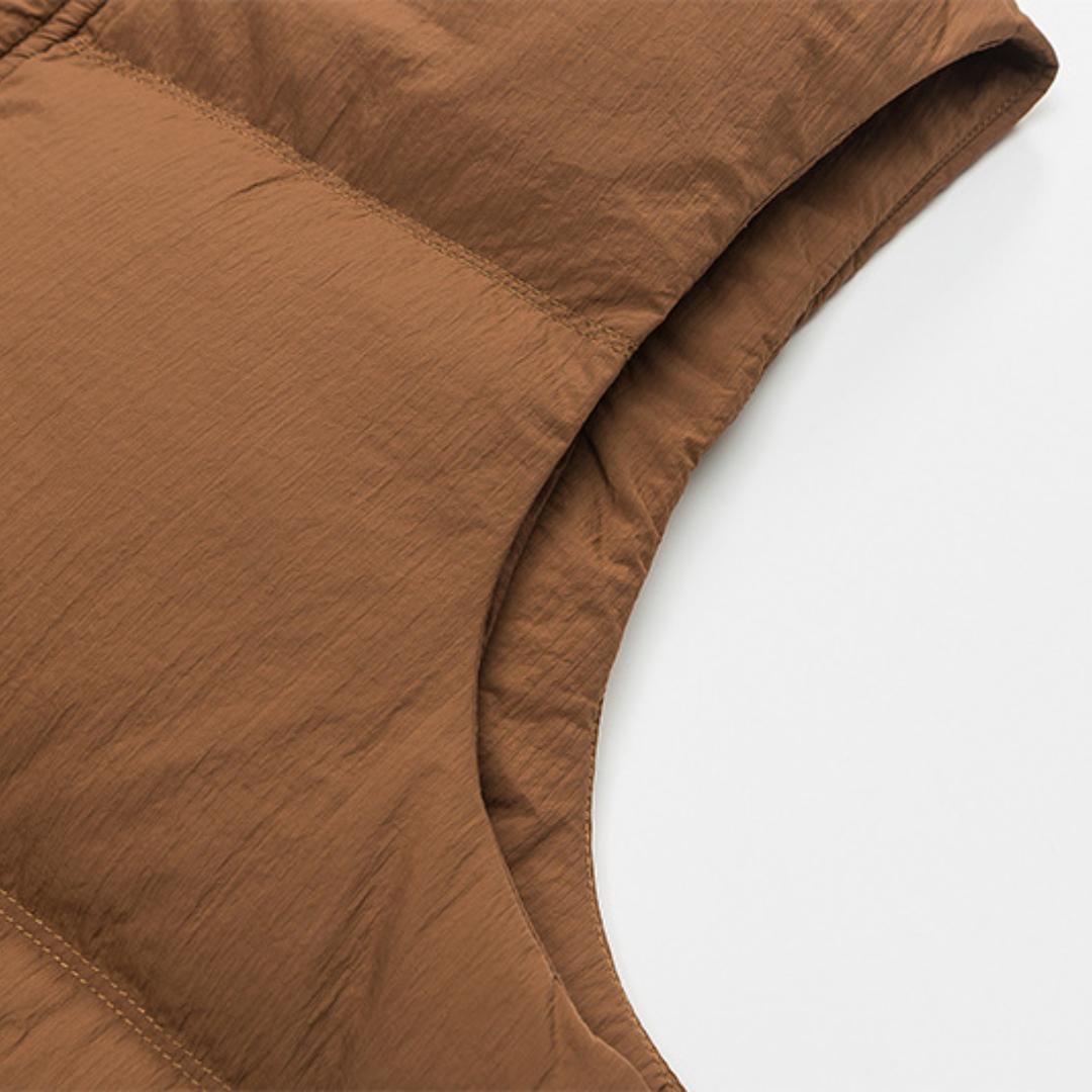 Faux layered wool polo collar knit N748