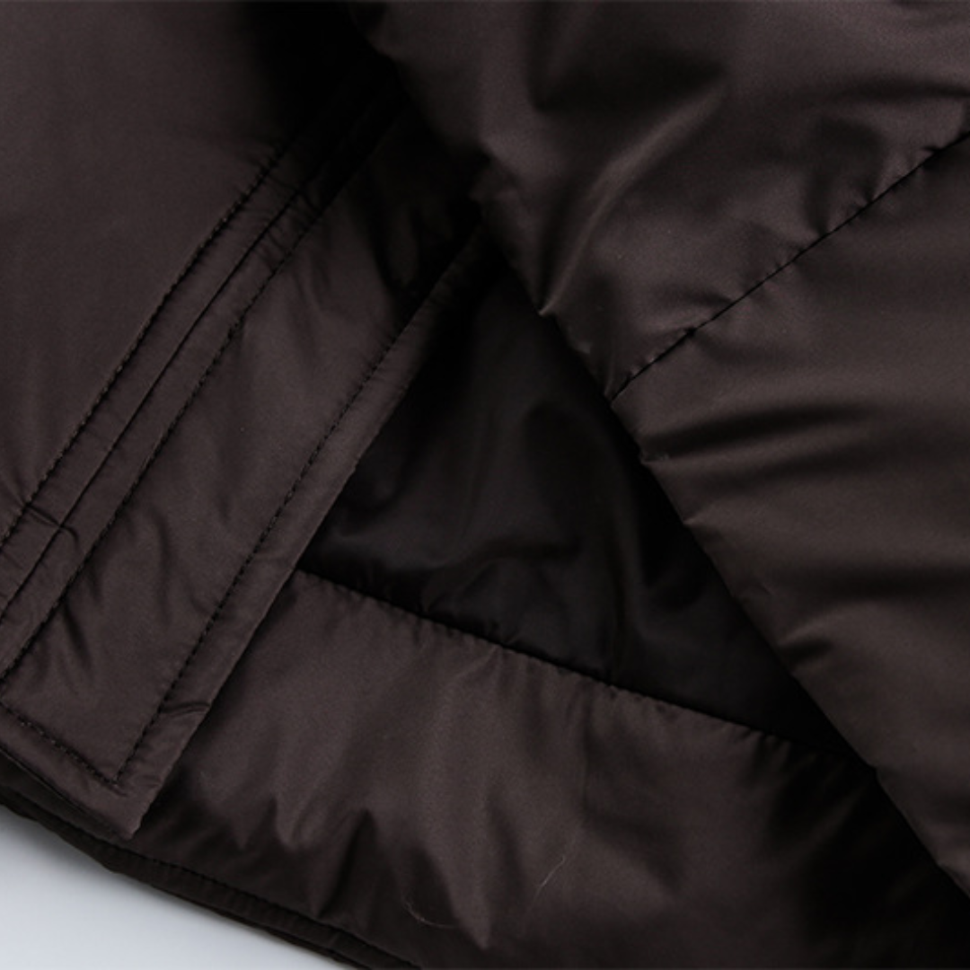 Faux layered wool polo collar knit N748