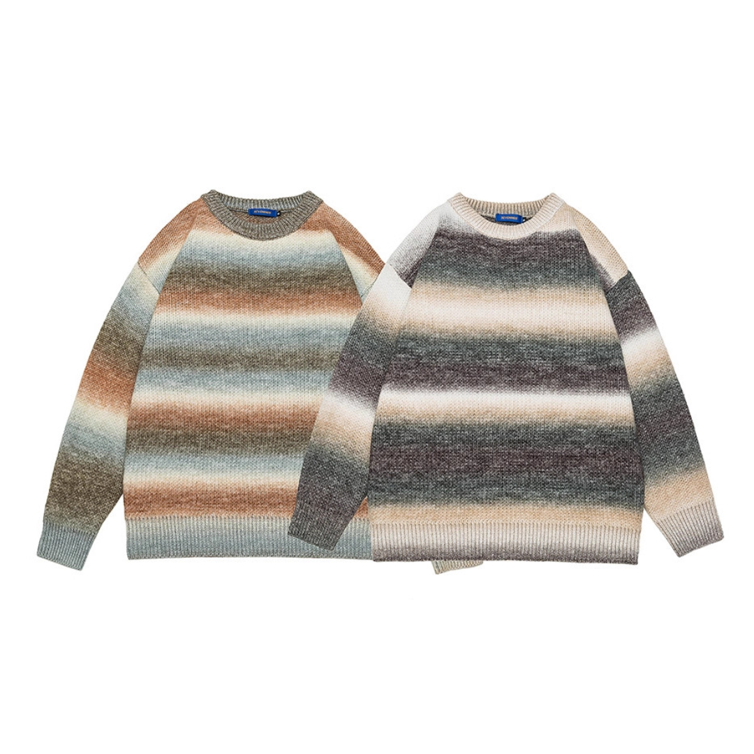 Faux layered wool polo collar knit N748