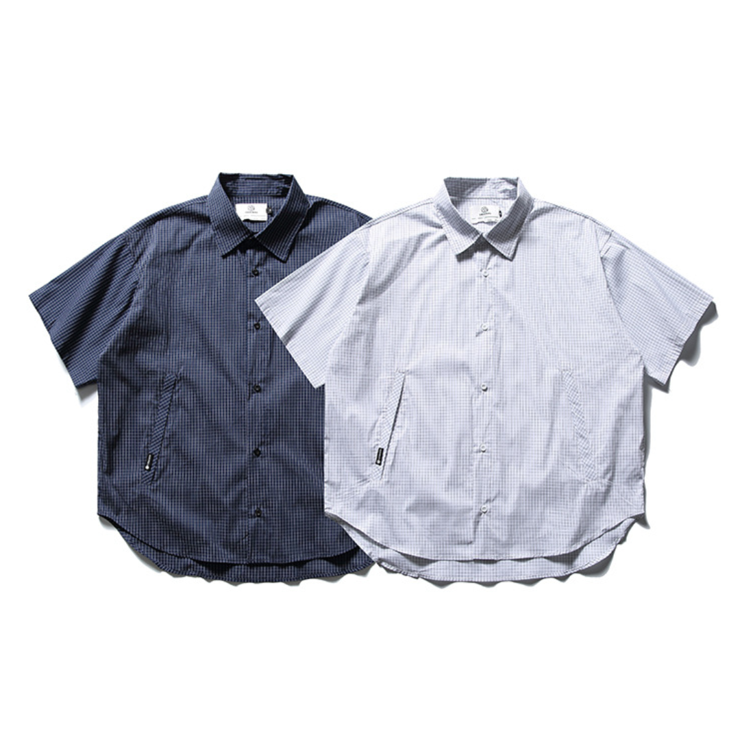 コットンナイロン　ウエストポケット付き　半袖シャツ　N1346