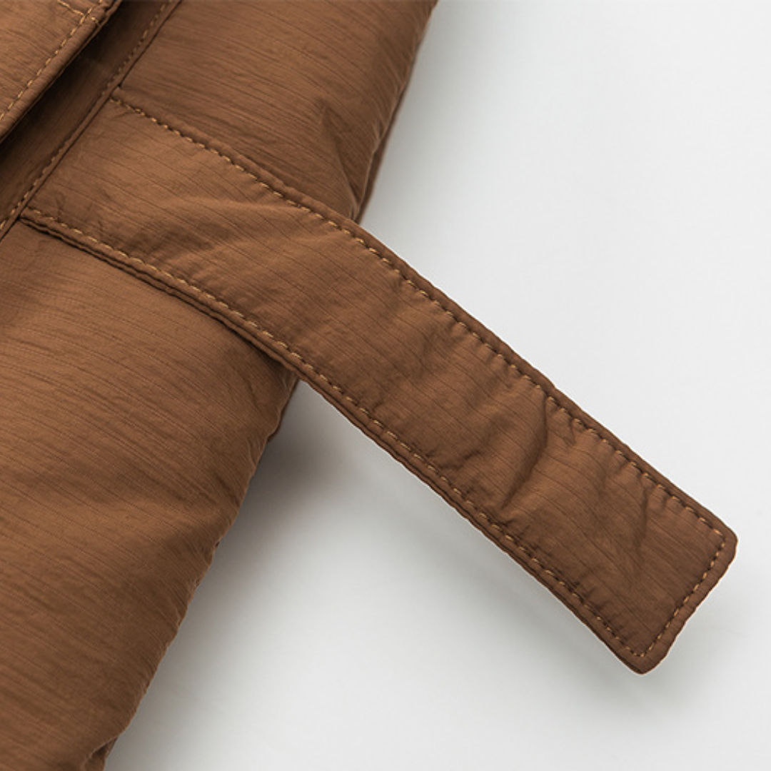 Faux layered wool polo collar knit N748