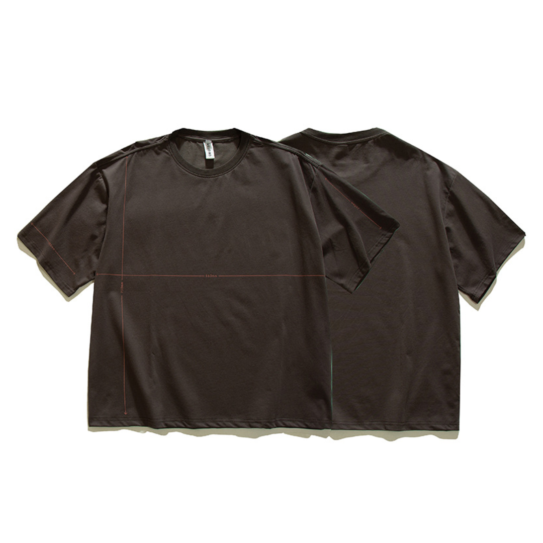コットンポリ　ラインプリント　Tシャツ　N1682