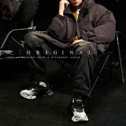 [YMORIGINAL] White Duck Down High Neck Hooded Jacket N854