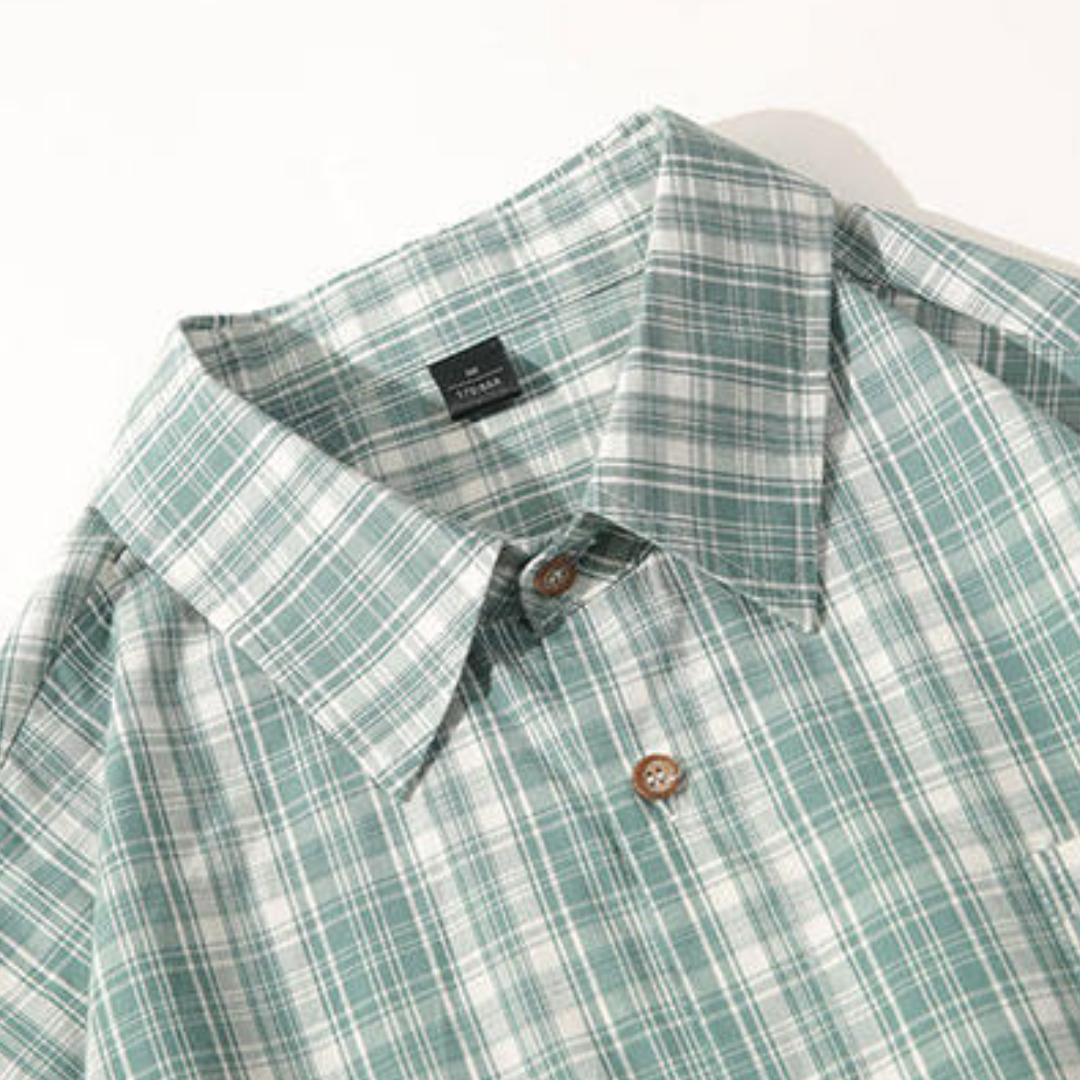 モダンチェック　レギュラーシャツ　N1249