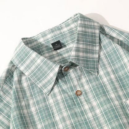 モダンチェック　レギュラーシャツ　N1249