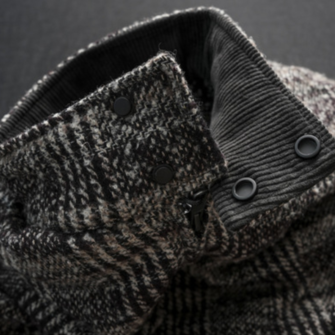 [YMORIGINAL] White Duck Down Tweed Check Jacket N848