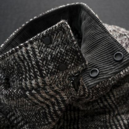 [YMORIGINAL] White Duck Down Tweed Check Jacket N848