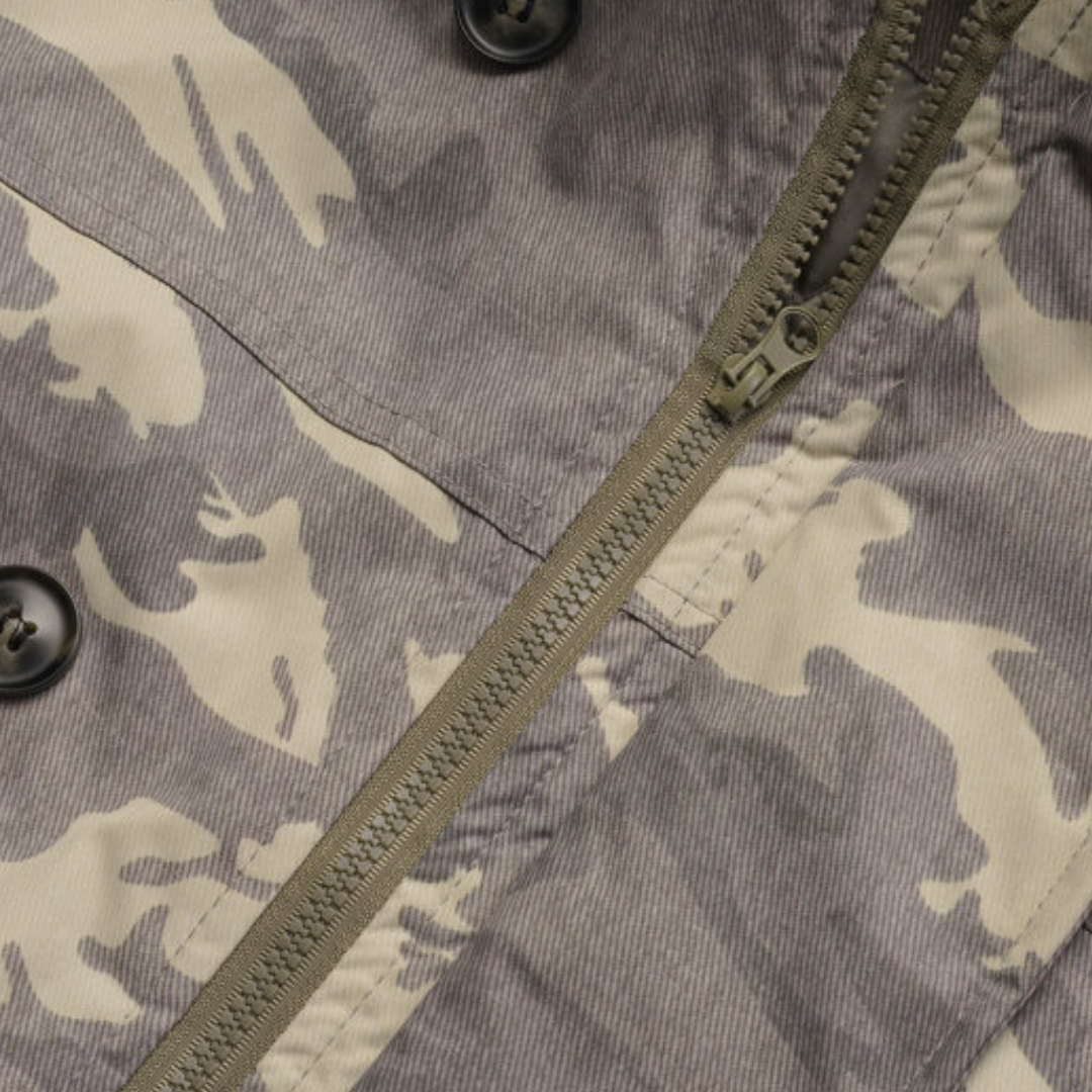 カモフラージュ　ファーフード　ジャケット　N943