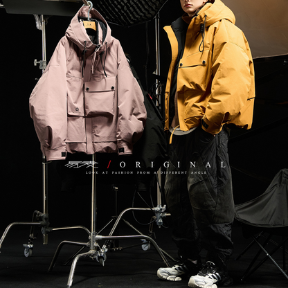 [YMORIGINAL] White Duck Down Big Pocket Hooded Jacket N849