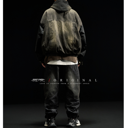 [YMORIGINAL] White Duck Down Denim Layered Jacket N856