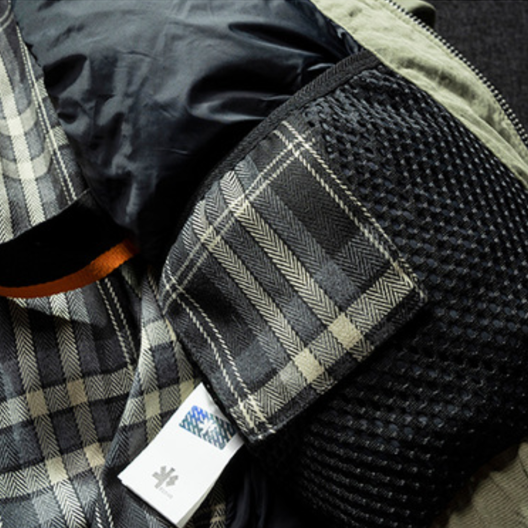 [YMORIGINAL] White Duck Down Denim Layered Hooded Jacket N846