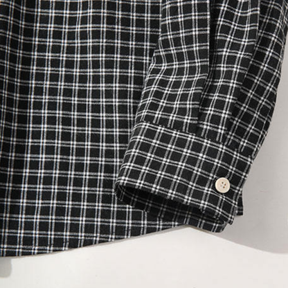 ポイントロゴ　グラフチェック　シャツ　N1251