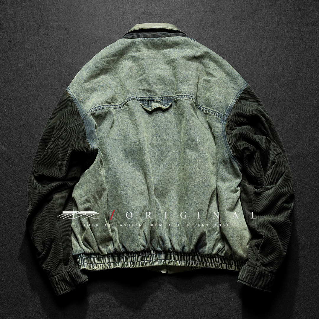 【Y.M.ORIGINAL】ホワイトダックダウン　デニムコンビ　ジャケット　N847